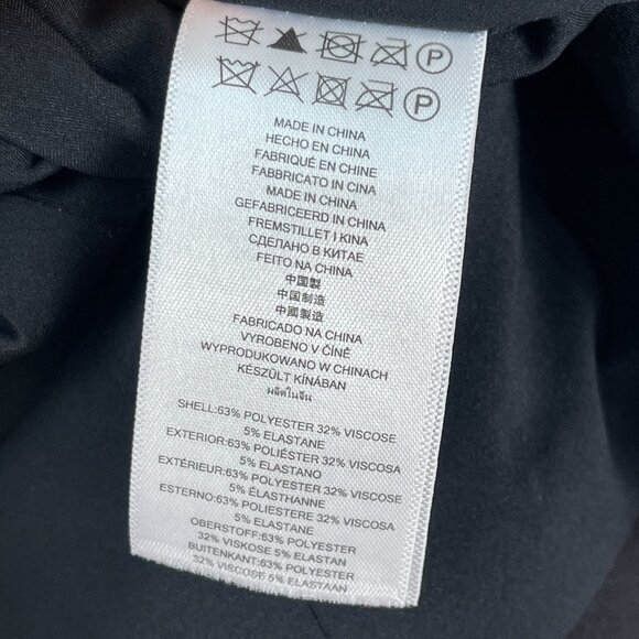 Michael Kors Womens Plus 20W Boyfriend Blazer Black Ruched 3/4 Sleeve Jacket - Picture 4 of 8